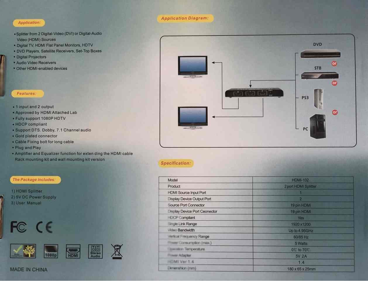 Hướng dẫn sử dụng bộ chia HDMI vào 1 ra 2 HD102